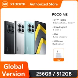 Global Version Mobile Phones POCO M8 5G Smartphone Snapdragon® 6 Gen 3 6.77' Flow AMOLED Display 5520mAh Battery 45W NFC