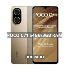 Poco C71 4G 64GB+3GB RAM, Processador UNISOC T7250, Câmera 32 MP, Versão Global , Bateria 5200mAh 