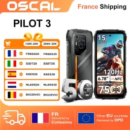 OSCAL PILOT 3 Rugged Smartphone [No EU Charger] 36GB (12+24) + 256GB Android 15 6.78" 7500mAh 50MP+32MP+20MP 120Hz 33W  NFC