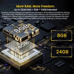 Blackview BV6200 Plus [No EU Charger] 32GB(8+24)+128GB 11000mAh Android 14 Mobile Phone 6.56" HD+ Screen 16MP NFC