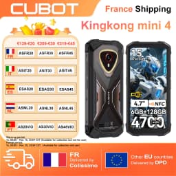 Cubot KingKong MINI 4 6GB+128GB 4.7″ Mini Mobile Phones 4700mAh Small Smartphone Android 15 NFC 48MP Camping Light
