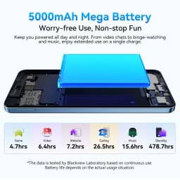 Blackview COLOR 6 Smartphone 6.67inch Display MTK G81 8GB RAM 128GB/256GB ROM 50MP Camera 5000mAh Battery Android 15 Cellphone