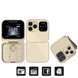 SERVO I16 Pro Flip Block Mobile Phone Dual SIM Cards 1.77' Screen Speed Dial Magic Voice Blacklist Mini Box Cellphone 3.5mm Jack