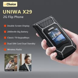 UNIWA X29 Old Man 2G Flip Mobile Phone GSM Senior Big Push Button Flip Phone Dual Sim FM Radio Russian Arabic Keyboard Cellphone