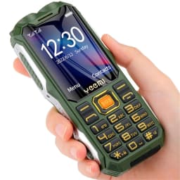 YeeMI Q8 4G Rugged Phone 16800mAh Big Battery Dual Flashlight 2.6Inch HD Screen Dual SIM Mobile Phone Large Button Cellphone SOS