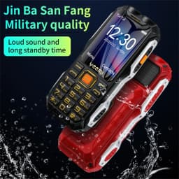 YeeMI Q8 4G Rugged Phone 16800mAh Big Battery Dual Flashlight 2.6Inch HD Screen Dual SIM Mobile Phone Large Button Cellphone SOS