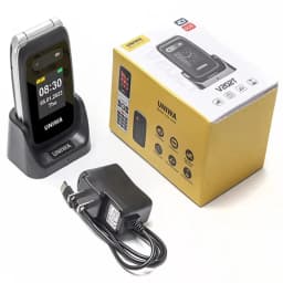 UNIWA V202T 4G VoLTE Flip Phone Dual Screen Feature Mobile Phone 0.3mp Camera 1450mAh FM Radio Telephone Russian Keyboard Global