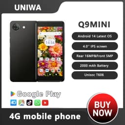UNIWA Phonemax Q9 4G Mini Phone 4.0Inch Ips Touch Screen 4GB RAM 64GB ROM Android14 2000mAh Battery Small Smartphone