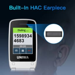 UNIWA V202T 4G Feature Flip Phone Fashion Dual Screen Big Push-Button  Flip Mobile Phone for Elderly 1450mAh SOS Function Phone