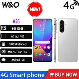 2026 NEW Global Version W&O A56 4G Smartphone Android 14 Dual SIM 6.7“ FHD+4GB+64GB Mobile Phone 5200mAh 26MP Camera Cellphone