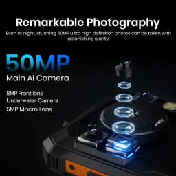 World Premiere Fossibot [F110-Pro] 5G Android 15 Rugged Smartphone 20GB(8+12) 128GB 10000mAh 6.745" HD+ 50MP 128dB Speaker NFC