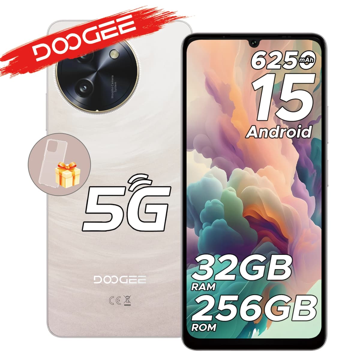 DOOGEE Note59 Pro Android Smartphone 15 5G HD Mobile Phone 32 Go RAM 256 Go ROM battery mAh global Version