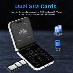 SERVO A50 PRO Flip Mobile Phone 2G GSM 2.4" Display Auto Call Recorder Speed Dial 2 SIMs Foldable Telephones Official Authentic