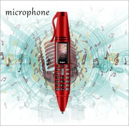 UNIWA AK007 2G Mini Pen Phone Dual Nano SIM Cellphone 0.96" 550mAh Mobile Phone Bluetooth Dialer 0.08MP Camera Voice Recorder