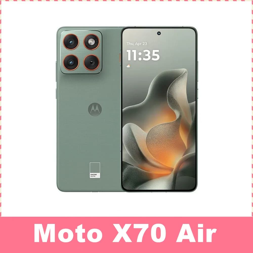 Motorola Moto X70 Air Snapdragon 7 (Gen4) 2.8GHz LPDDR5X 6.7Inch 1.5K 120Hz 3D VC 50MP 4800mAh