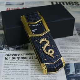 Elegant Metal Signature Handmade Dragon Cellphone Classic Senior Mobile Phone Dual SIM Bluetooth Dialer Luxury Elderly Phone 2G