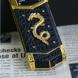 Elegant Metal Signature Handmade Dragon Cellphone Classic Senior Mobile Phone Dual SIM Bluetooth Dialer Luxury Elderly Phone 2G