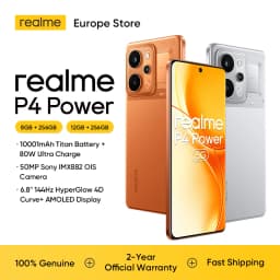 realme P4 Power 5G EU Version Smartphone 10001mAh Battery 80W Charge 6.8"144Hz Curved Display Dimensity 7400 Ultra Chipset 50MP Sony Camera