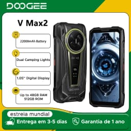 DOOGEE V Max 2 Rugged Phone 22000mAh Dimensity 8300 48GB(16GB+32GB) 512GB 6.78'' Screen Dual Camping Light Android16 Smartphone