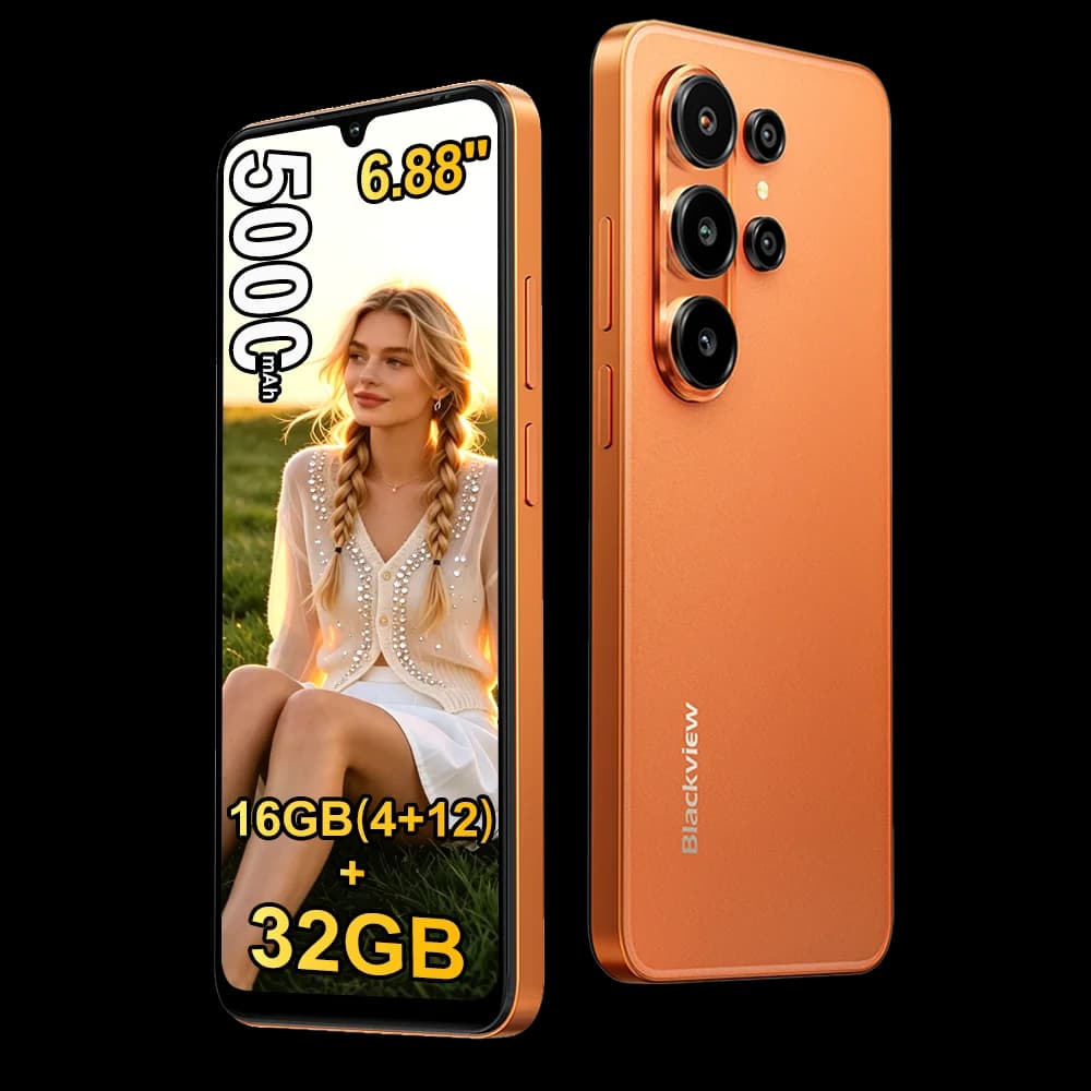 Blackview Wave 10C Smartphone, 6.88 Inch HD+ IPS Screen,4GB RAM+32GB ROM, Ultra Thin 9.1mm Lightweight 205g Mobile Phone, 32MP Main Camera, 1080P FHD Video Recording, 5000mAh Large Capacity Battery, Doke AI 2.0, Free TPU Protective Case