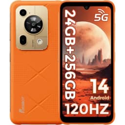 FOSSiBOT F112 Pro 5G Smartphone,24GB RAM(8GB+16GB Virtual) 256GB ROM,6.88" HD+ Display,50MP Main Camera,7150mAh Large Battery,18W Fast Charging,NFC,Android 14,Mobile Phone Global Version Dual SIM Unlocked Cell Phone For Daily Work Entertainment