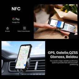 Fossibot F110L Rugged Smartphone, Android 15, 12GB(4+8GB Expand) RAM 128GB ROM, 6.745" HD+ IPS Display, 10000mAh Large Battery, 50MP+8MP+5MP Triple Camera, NFC GPS