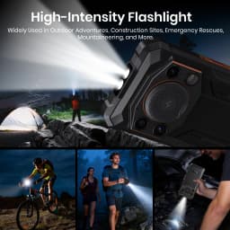 Fossibot F110L Rugged Smartphone, Android 15, 12GB(4+8GB Expand) RAM 128GB ROM, 6.745" HD+ IPS Display, 10000mAh Large Battery, 50MP+8MP+5MP Triple Camera, NFC GPS