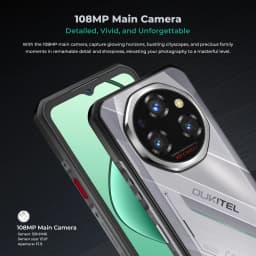 OUKITEL WP62 Rugged Smartphone, 36GB(12+24) Expand RAM, 512GB ROM, Android 15, 6.6" FHD+ Display, 11000mAh Big Battery, 108MP Camera, 33W Fast Charging, NFC Unlocked Mobile Phone