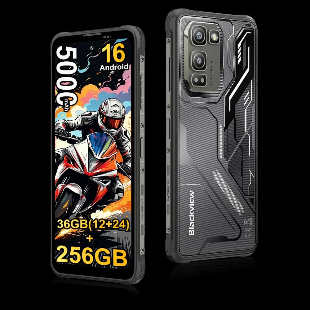 Blackview FORT 5 Rugged Smartphone, The Lightest 108MP Imaging Flagship, Android 16, 36GB(12+24) Expand RAM 256GB ROM, 6.78" HD+ IPS Display, 5000mAh Battery, 33W Fast Charging, NFC