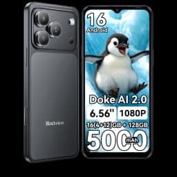 Blackview WAVE 7C Smartphone, 4GB RAM+12GB Virtual RAM 64GB ROM, 6.56" HD+ Display, 5000mAh Big Battery, Android 16, Doke AI 2.0, 1080P Video Recording, Free TPU Protective Case