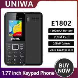 UNIWA E1802 Keypad Phone Senior Push-button Phones Long Standby FM GSM Phone Radio Russian Hebrew Keyboard Cellphone