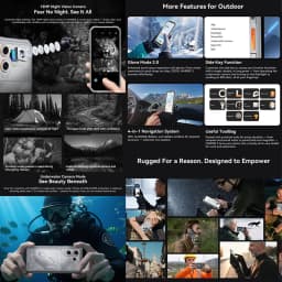 Blackview Oscal Marine 3 Rugged Phone 8GB+256GB 6.56" Android 16 5000mAh Battery Helio G81 13MP+16MP Camera 4G NFC Smartphone
