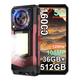 OUKITEL WP56 Android 15 Smartphone 36GB(12+24) 512GB 16000mAh 45W Camping Light 6.8“ FHD 120Hz 128dB Speaker 108MP 5G Cellphone