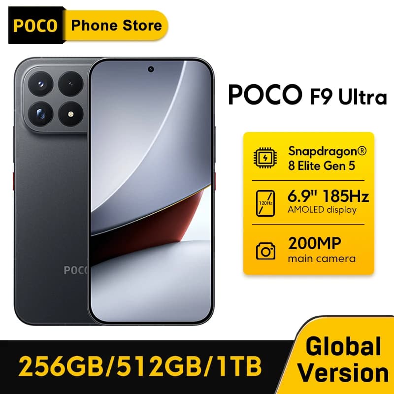 POCO F9 Ultra 5G Smartphone Global Version 8050mAh battery 200MP Camera 6.9" 185Hz AMOLED display Snapdragon® 8 Elite Gen 5 NFC