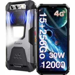 FOSSiBOT F106 Pro 15GB(8 + 7) RAM 256GB ROM Smartphone 12000mAh 30W Charging 6,58 "FHD+ Android 14 Loud Speaker Camping Light