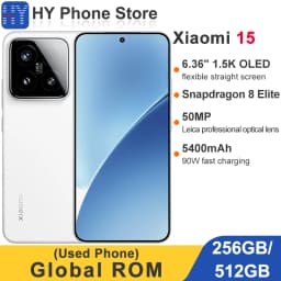 Global ROM Xiaomi 15 256GB/512GB 6.36" 1.5k OLED Screen Snapdragon 8 Elite 50MP+32MP Camera 90W 5400mAh Battery (Used)
