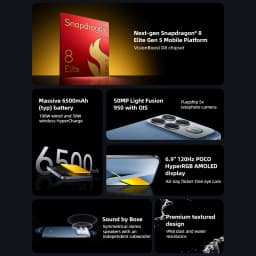 POCO F8 Ultra Global Version Mobile Phone 256GB/512GB 6.9" 120Hz Display 6500mAh 100W HypeCharge 50MP Snapdragon 8 Elite Gen 5