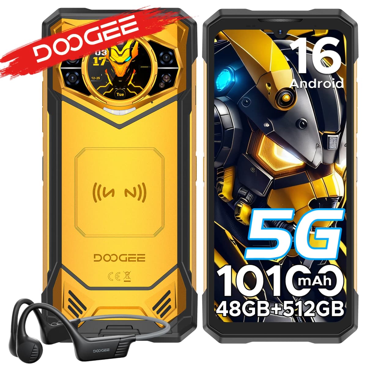 DOOGEE S200 X VIP Edition 5G Phone robust AI Android 16 48GB 512GB Smartphone AMOLED rear screen"