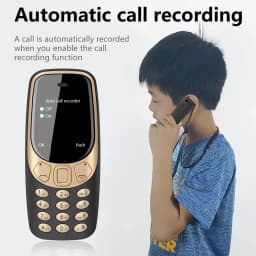 SERVO Q3308Pro 3 SIM Card Mini Mobile Phone Bluetooth Dial Magic Voice FM Call Recorder 1.33inch Small Pocket Button Cell Phones
