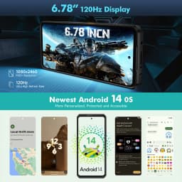 Ulefone Armor 25T 4G Rugged Phone Android 14 33W 50MP+64MP Night Camera NFC Waterproof Smartphone 6.78" 120Hz 256GB ROM Global