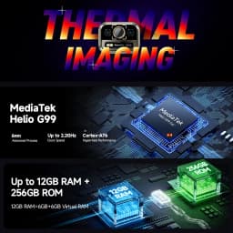 Ulefone Armor 25T 4G Rugged Phone Android 14 33W 50MP+64MP Night Camera NFC Waterproof Smartphone 6.78" 120Hz 256GB ROM Global