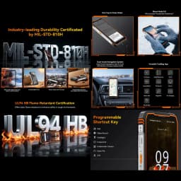 Blackview Oscal TANK 1 Rugged Phone 16GB+512GB 64MP Telephone 6.78 inch Display Android 15 DokeOS 4.2 Mediatek Dimensity 7050 5G