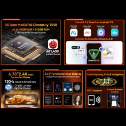 Blackview Oscal TANK 1 Rugged Phone 16GB+512GB 6.78" Android 15 DokeOS 4.2 Mediatek Dimensity 7050 20000mAh 64MP 5G Smartphone