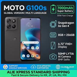 Global Rom MOTOROLA Lenovo Moto G100S 6.72inch Snapdragon 6s Gen 4 7000mAh 30W Charging Type-C 5G SmartPhone Android LCD Screen
