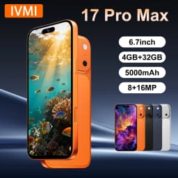 IVMI 17Pro Max Smartphones Android12.0 Dual SIM 6.7" 4GB RAM 32GB ROM Google Play Store 4G Fingerprint Face Unlock Mobile Phones
