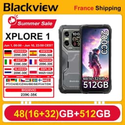 Blackview XPLORE 1 [No EU Charger] Rugged Smartphone 5G 20000mAh 45W 48(16+32)GB + 512GB 6.78'' 2.4K Android 15 Mobile Phone