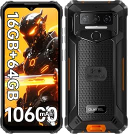OUKITEL WP23S Rugged Phone Unlocked 2026-10600mAh Battery, 64GB/TF 1TB ROM Cell Phone, 6.52'' Display Rugged Smartphone, 13MP Ca