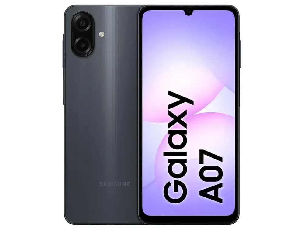 Samsung A07 Smartphone 128Gb Black 4Gb Ram 6.7" Screen Camera Dual + Selfie 8Mp