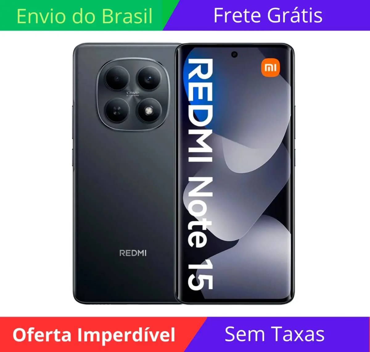 Xiaomi Redmi Note 15 4G Global 256GB 8GB Ram Dual Sim Screen 6.77 "-Black