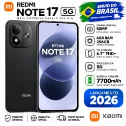 Xiaomi Redmi Note 17 5g Global 256Gb 6Gb Ram Dual Sim Nfc 6.99\" Display - Black Giant Battery 7700 Mah